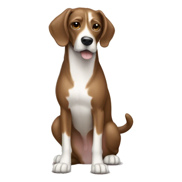 a full body capuccino color ratcha dog with long snout sticker