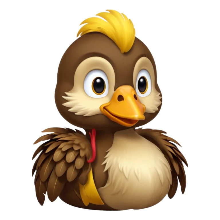 I want duck 🦆 emoji and monkey 🐒 emoji mashed together making a monkeyduck sticker