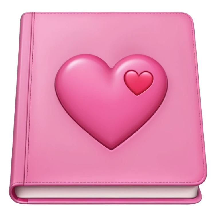 pink book with pink heart sticker
