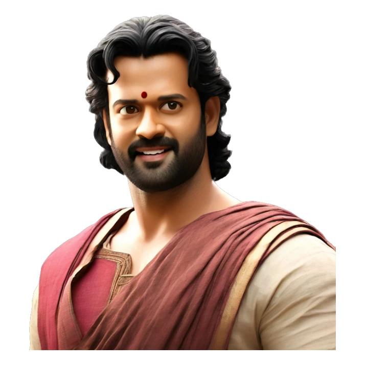 Prabhas in KALKI 2898 AD look and saying hi sticker