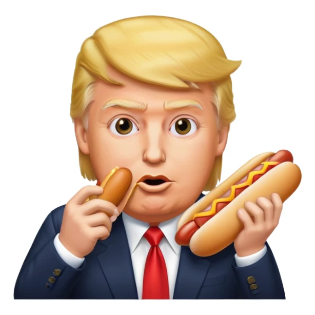 Donald Trump eating an dog sticker