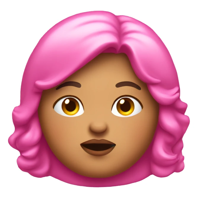 fat girl on pink phone sticker