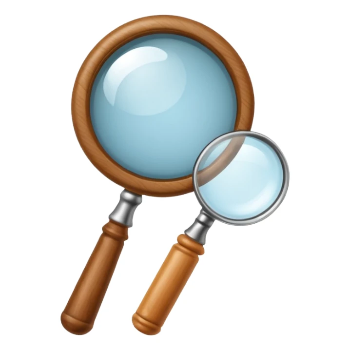 magnifying glass sticker