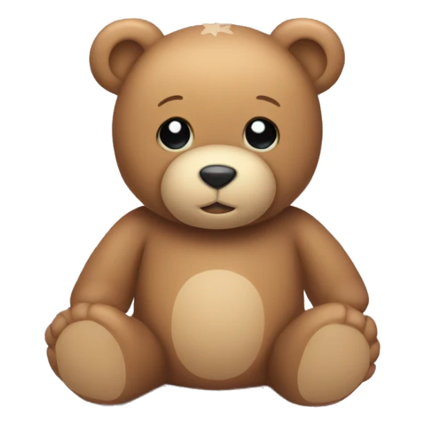 teddy bear with stars sticker