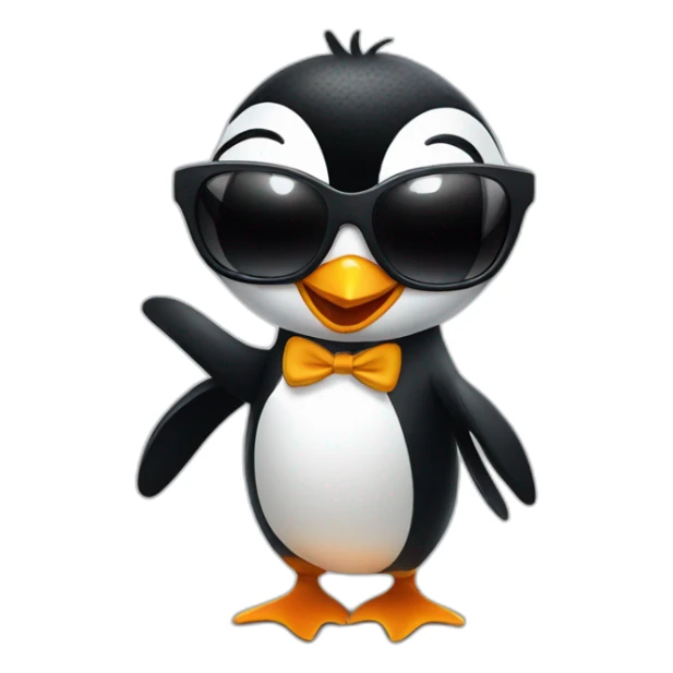 One Penguin wears sun glasses and dances sticker
