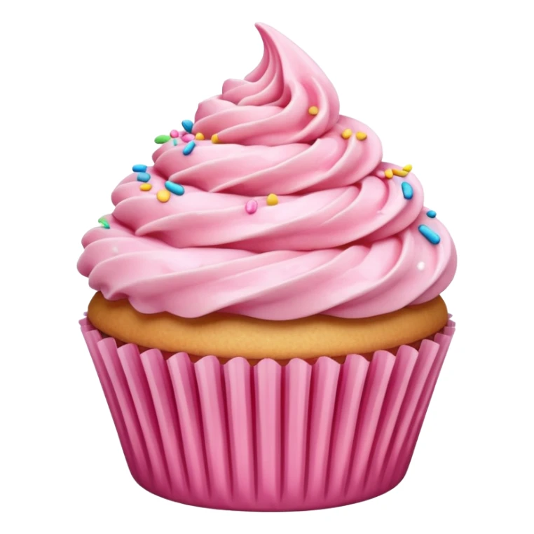 Cupcake with pink icing sticker