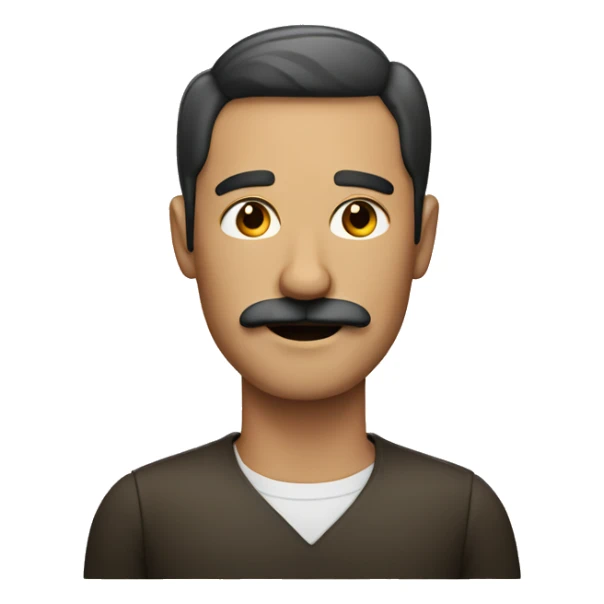 Man with a red mustache  sticker