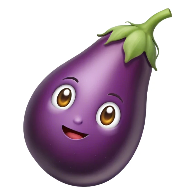 Eggplant emoji with wite  out of it  sticker