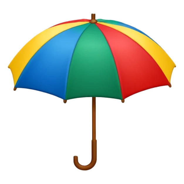 sombrinha de frevo vermelho, verde, azul e amarelo sticker
