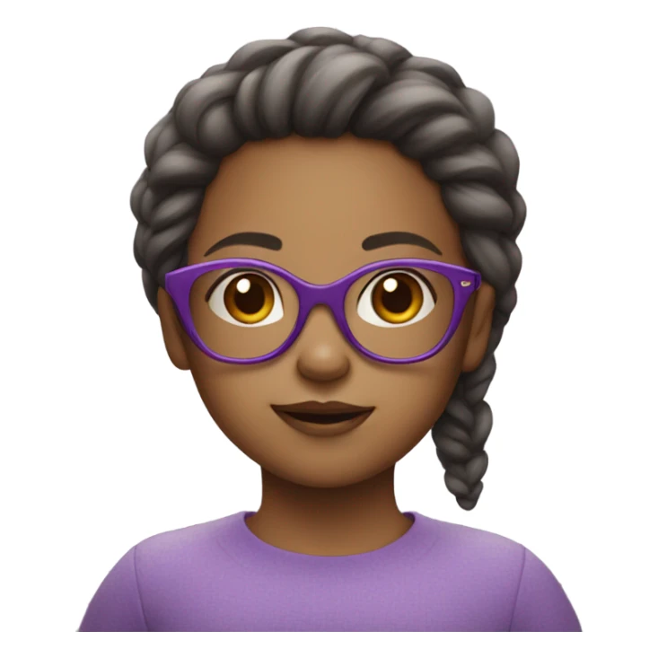 little girl in purple glasses sticker
