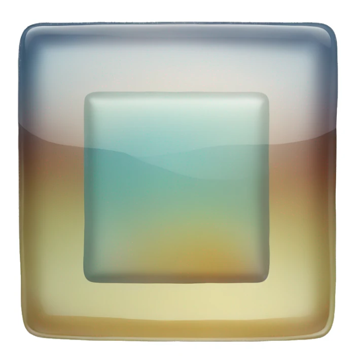 a square glass piece with painting on it sticker