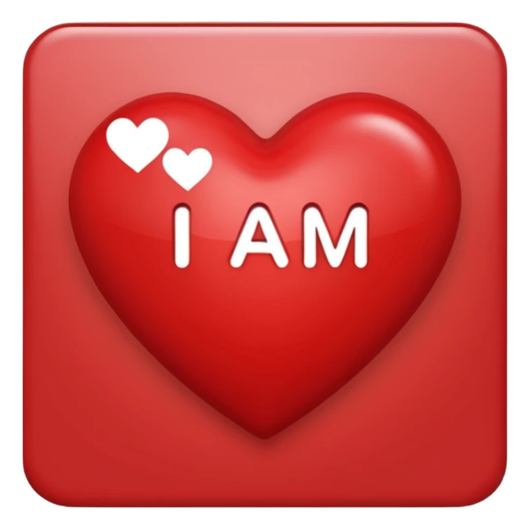 "I am only yours" Words in a heart sticker