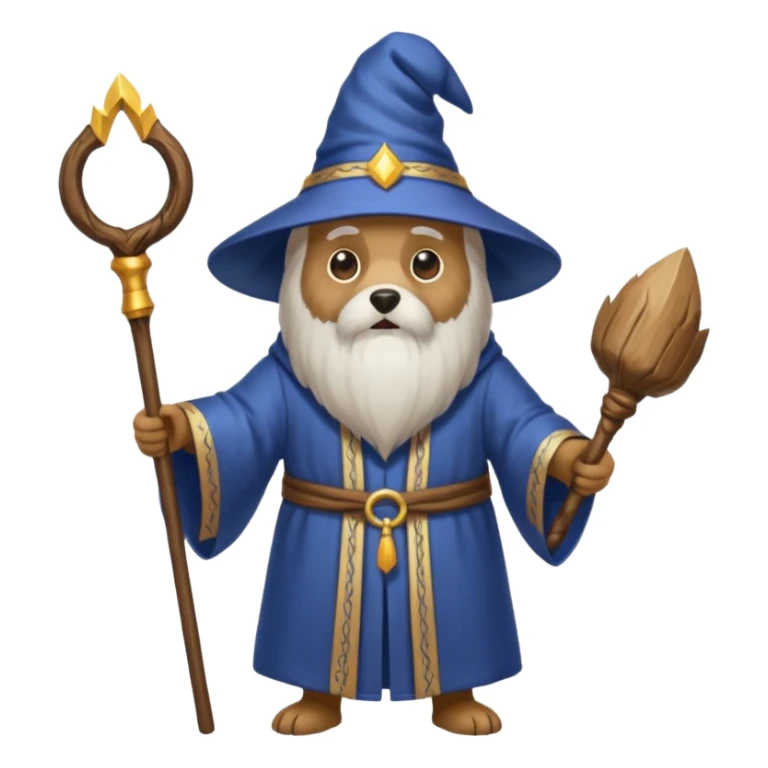 Dog wizard sticker
