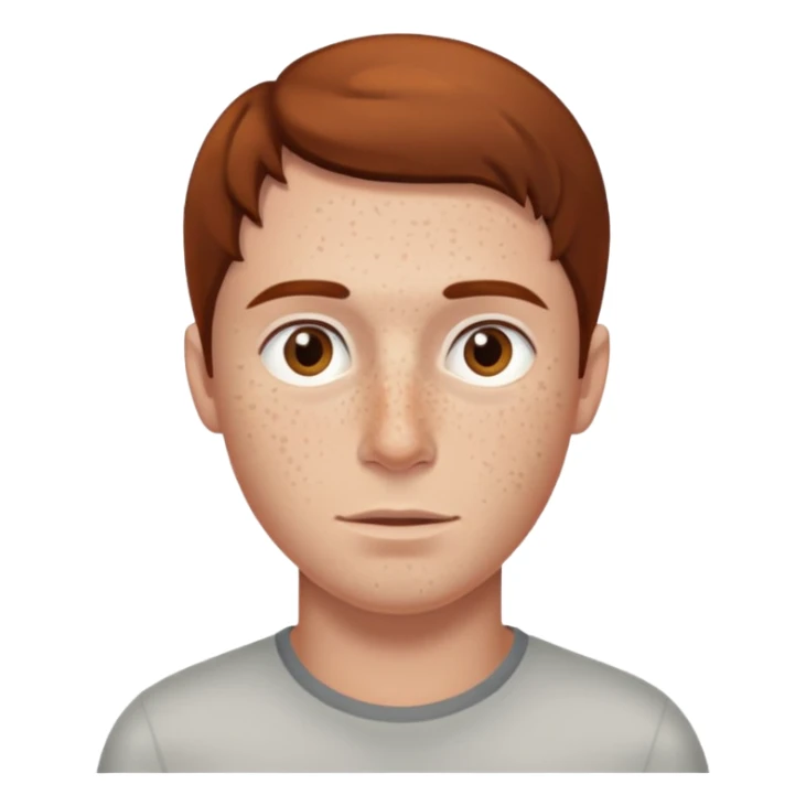 freckled man with straight hair sticker