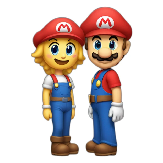 luidji and Mario in love sticker