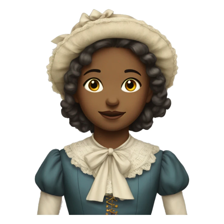 
young girl in 19th century costume sticker