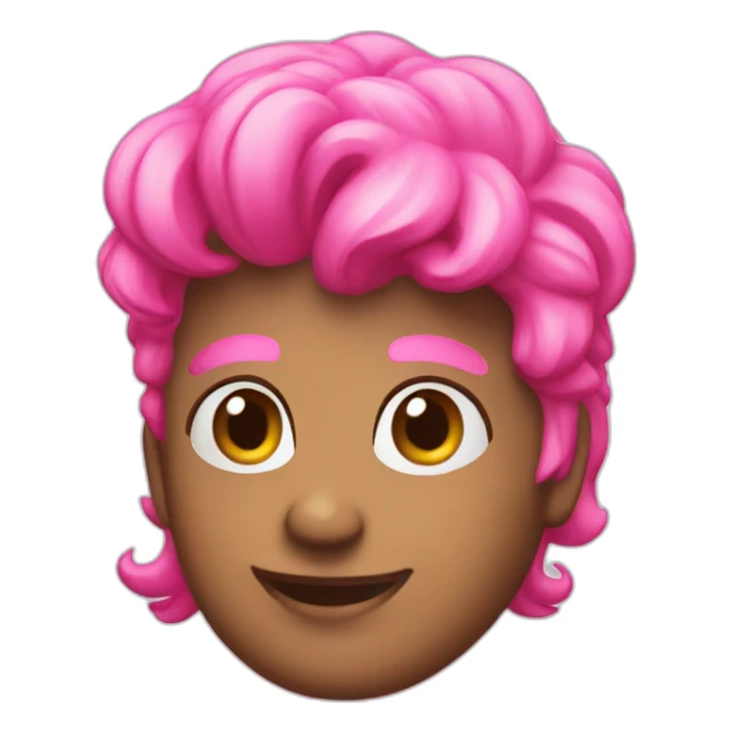 Pinkes lachenden emoji sticker