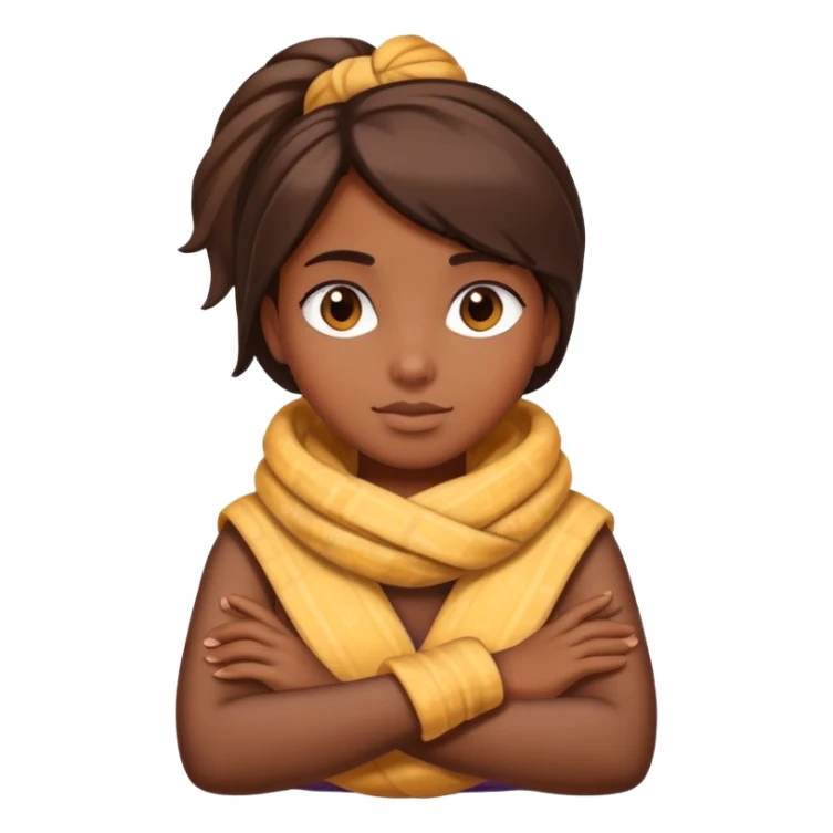girl arms crossed wrapped around neck sticker