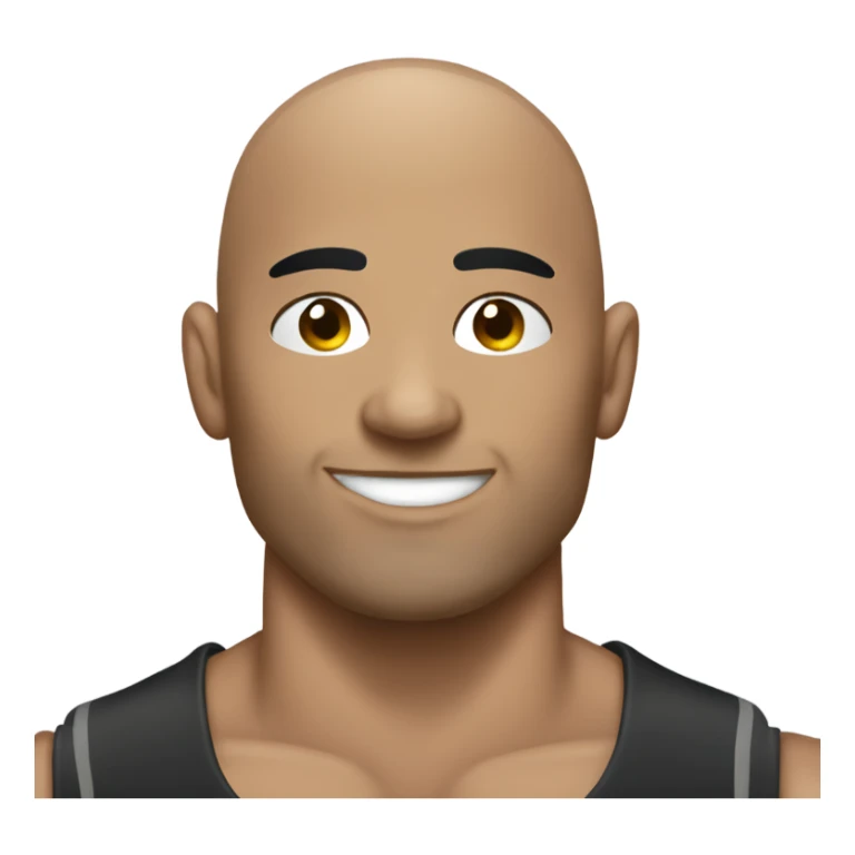 Ball guy with the rock tattoo on his bald head sticker