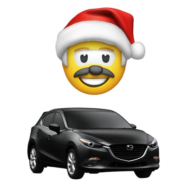 Mazda 3 Bl 2010 black witch christmas cap sticker
