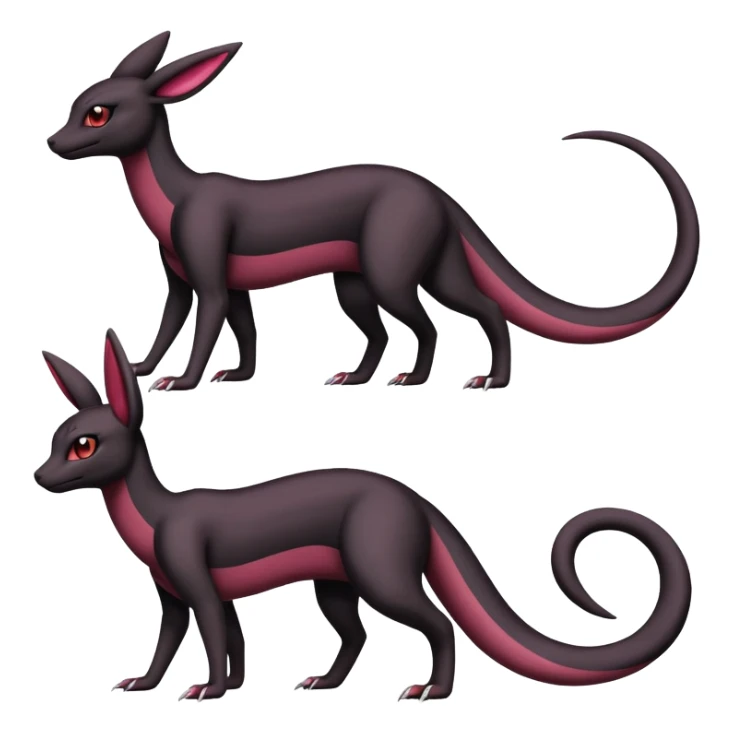 Salazzle-Umbreon-Fakémon-hybrid-creature (full body)  sticker