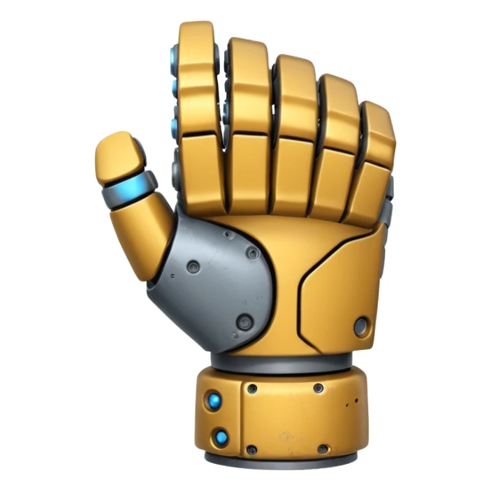 backside of a robot metal fist sticker