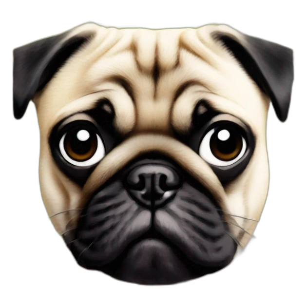 photo frame with a picture of pug dog inside frame sticker