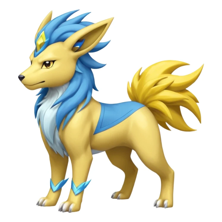 Masculine Suicune-Manectric-Pokémon-Fakémon-Digimon-fusion sticker