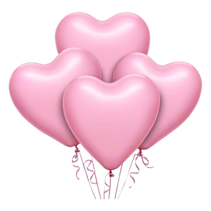 pastel pink heart balloons sticker