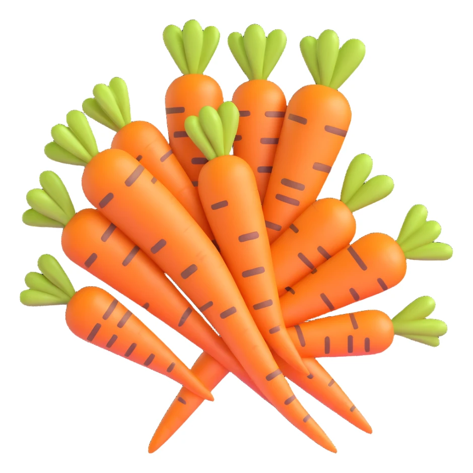 bunch of carrots sticker