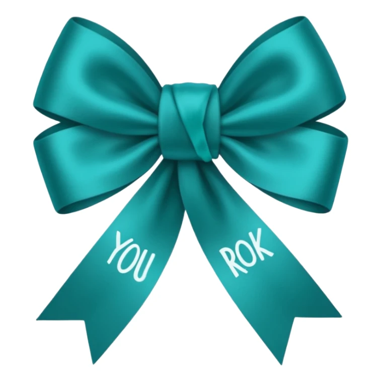 Teal ribbon with You Rock wording sticker