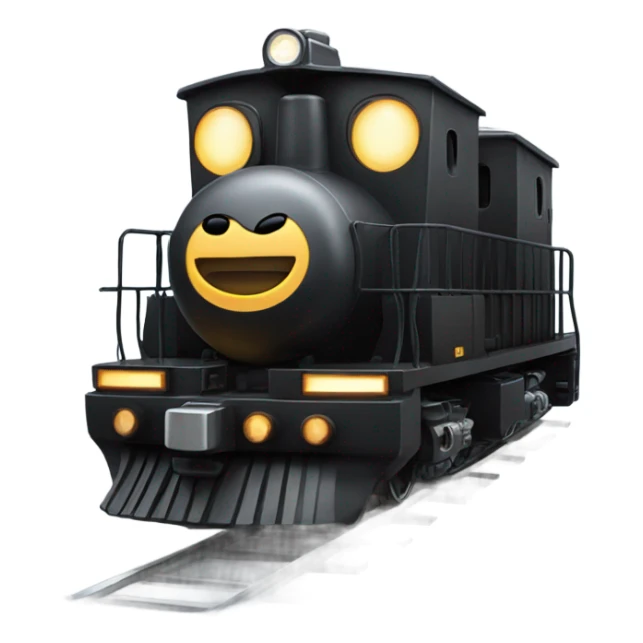 A electric locomotive (With little shiny black Kirby eyes) sticker