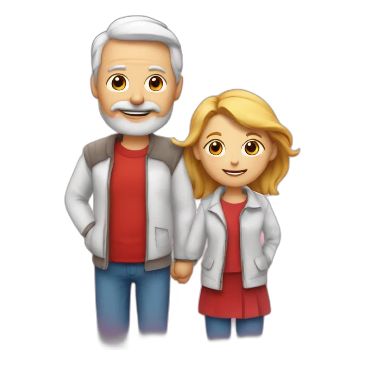 Cœur rouge avec écrit papa et maman sticker