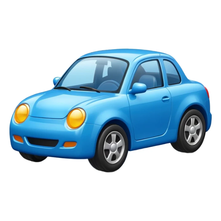 create cute Toy car blue color sticker