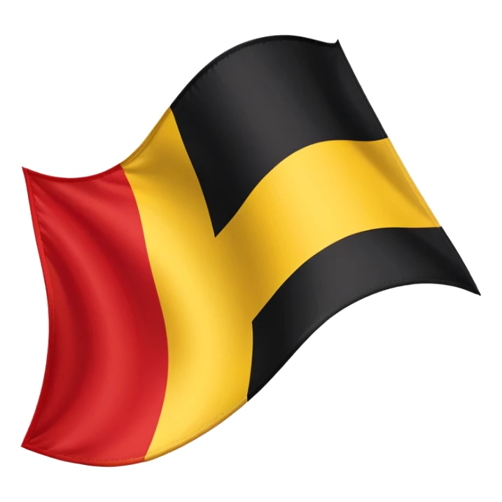 Belgian flag with black, yellow, and red vertical stripes sticker