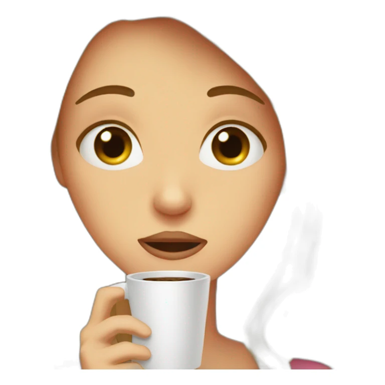 a girl crying tears of coffee sticker