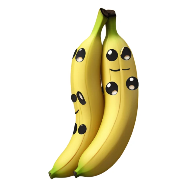 2 bananas wearing striped pajamas  sticker