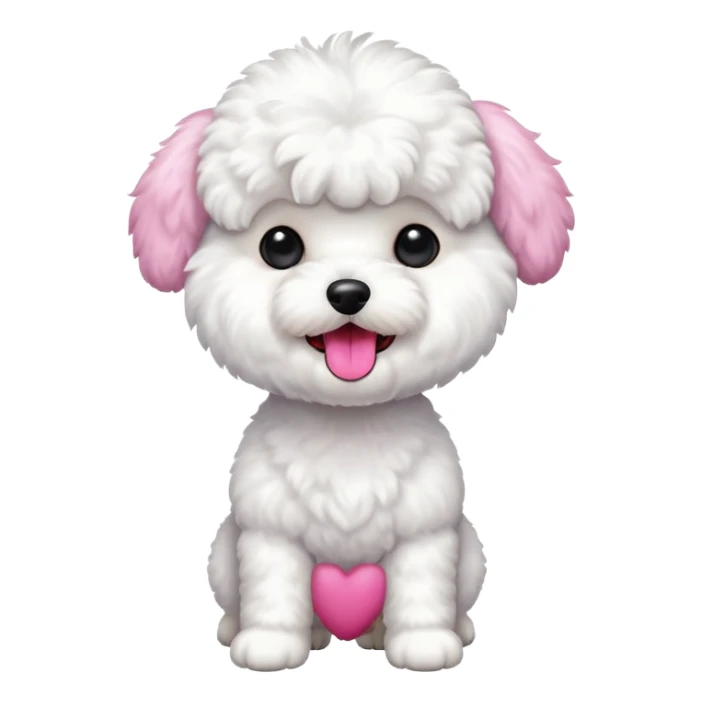 a full body of cute bichon frise sticker