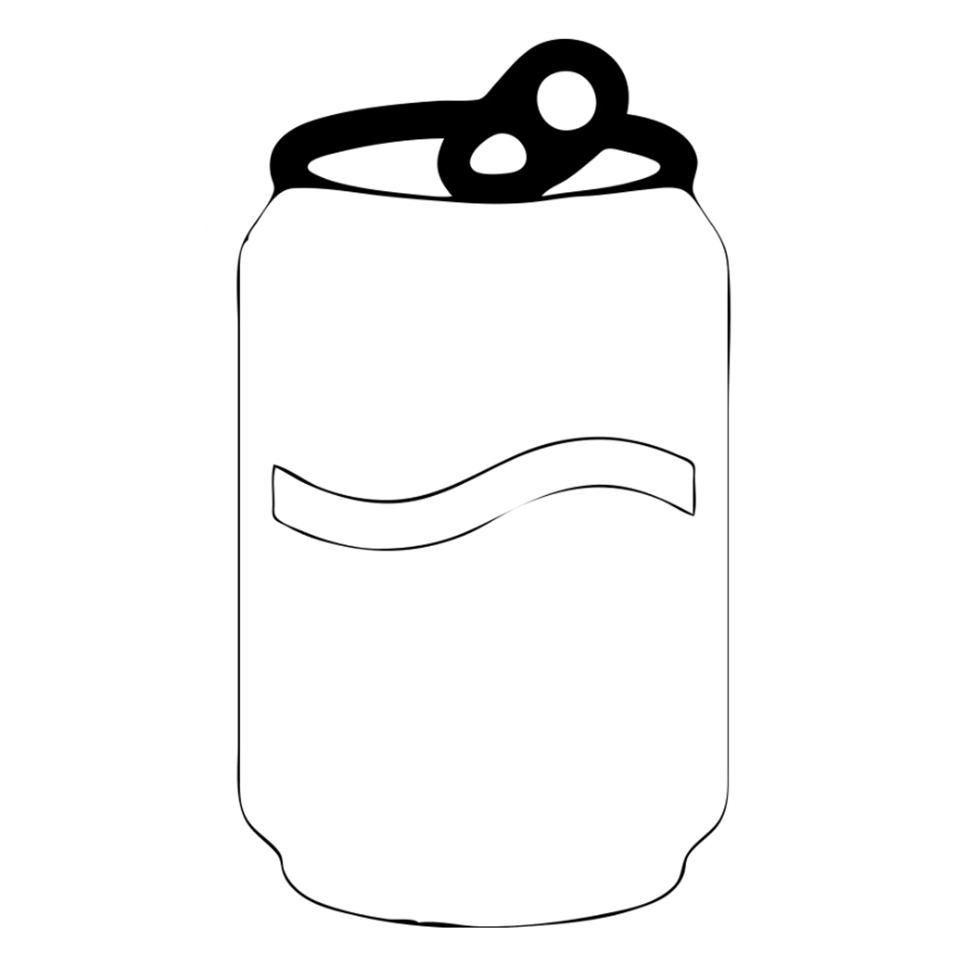 A soda in a metal can sticker