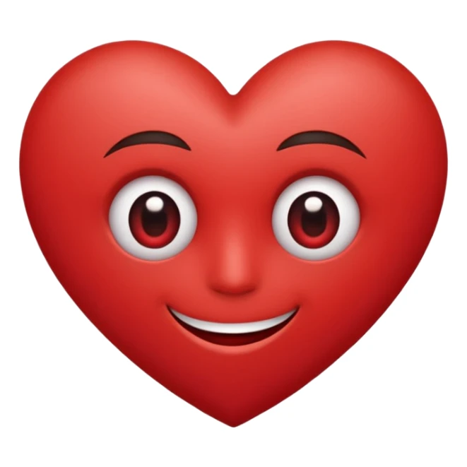 corazon de caricatura, amable, alegre, romantico, que tenga bracitos, ojos y sonrisa, que sea imperfecto sticker