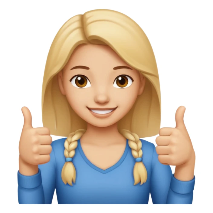 

a girl with a thumb ups and one with thumbs odwnv



 sticker