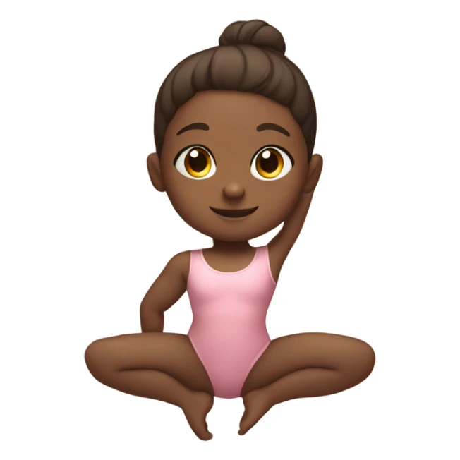 brown baby gymnast sticker