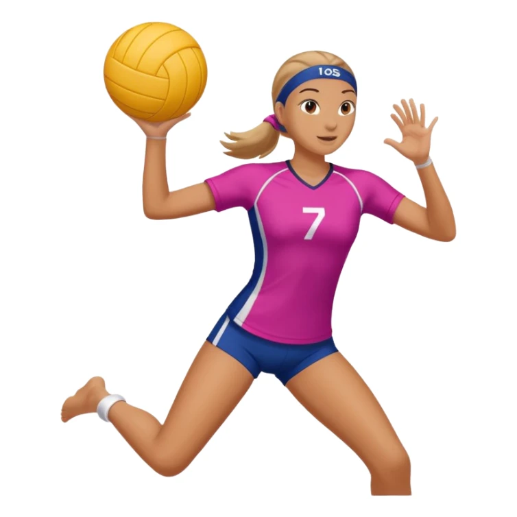 Girl playing volleyball  sticker