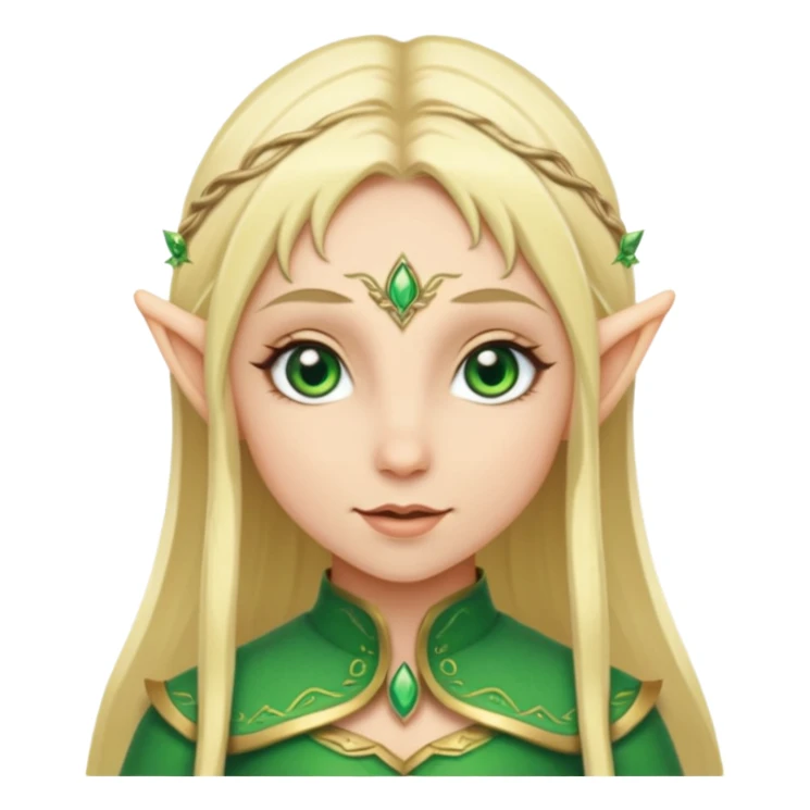 Una hermosa elfa rubia de ojos verdes sticker