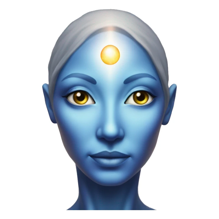 Pleiadian alien woman female third eye sticker