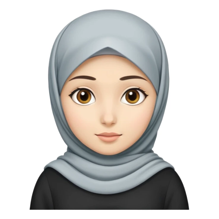Girl wearing hijab with a dress sticker