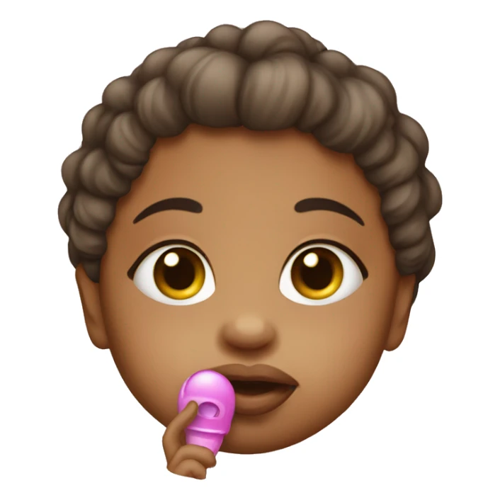 A Baby girl with a pacifer sticker