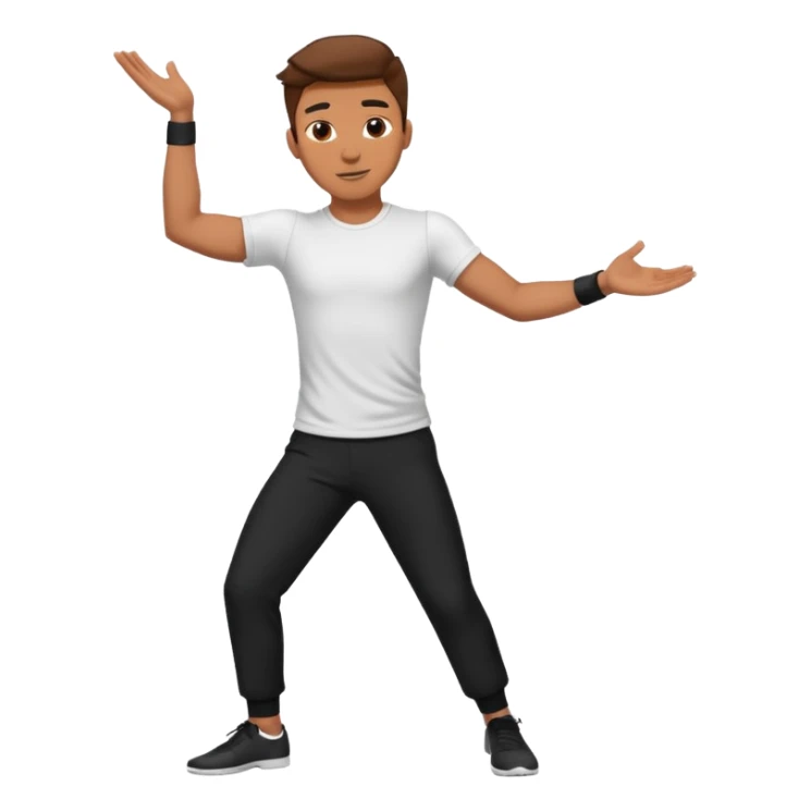 male dance choreographer with pants and shirt sticker