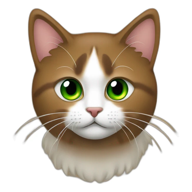 Chat tricolore marron aux yeux vert sticker