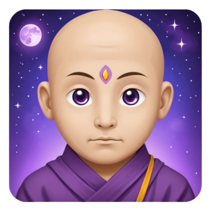  Purple Cosmic/space monk with white eyes sticker